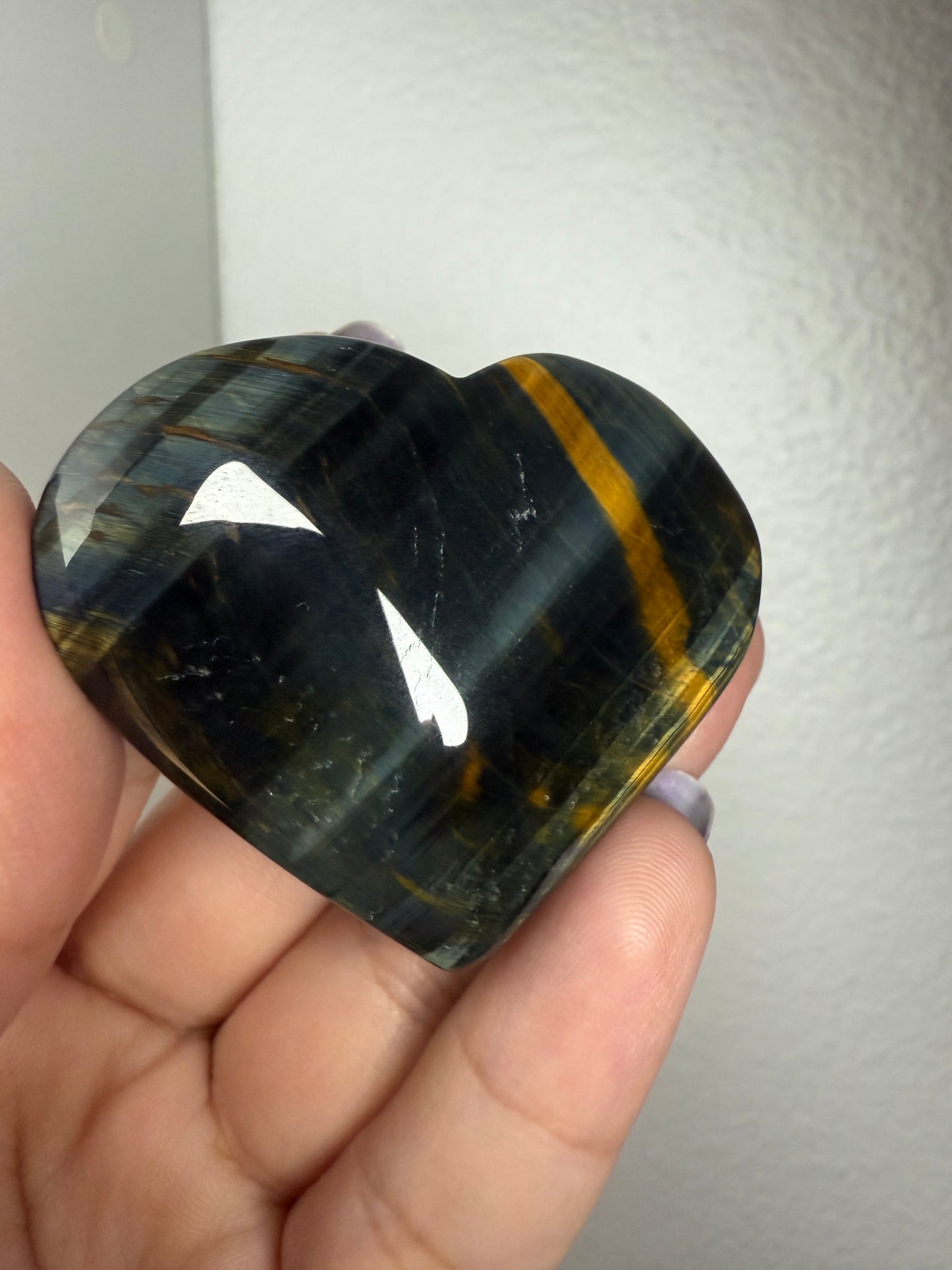 Blue Tigers Eye Heart