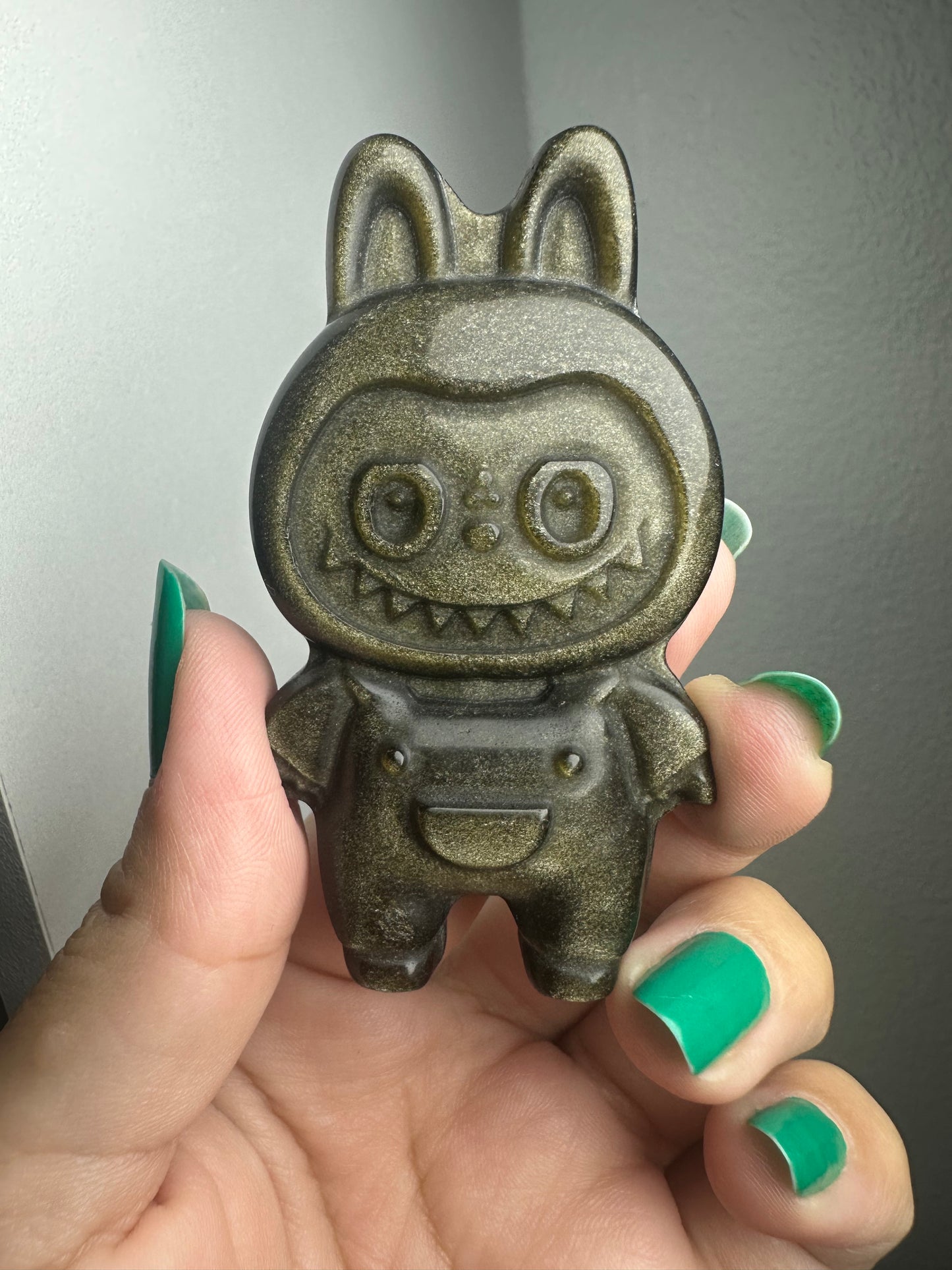 Gold Sheen Obsidian Labubu