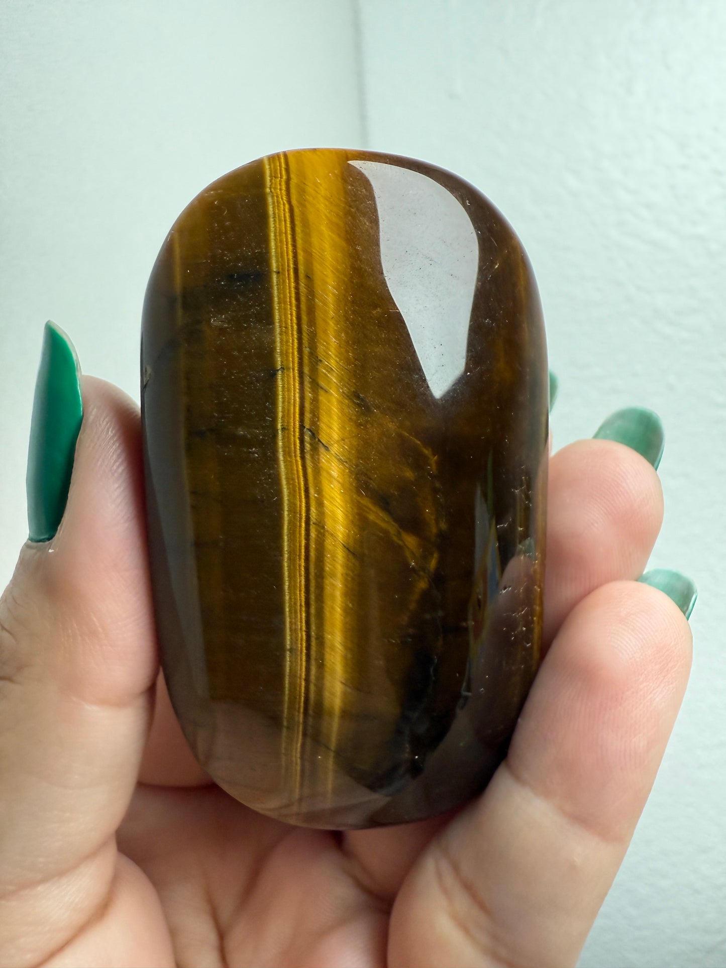 Tigers Eye Palm Stone