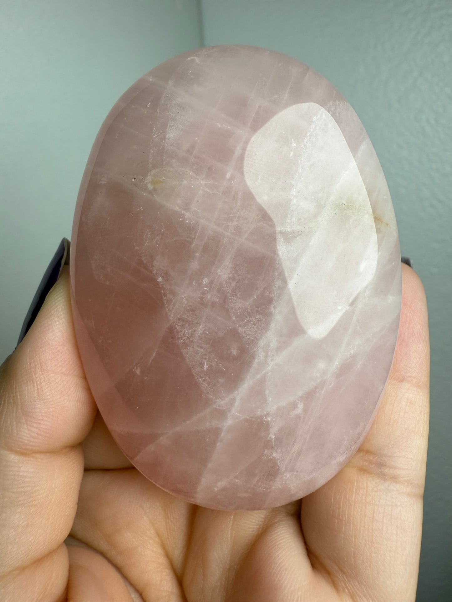 Rose Quartz Palm Stone