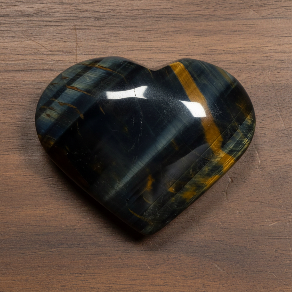 Blue Tigers Eye Heart