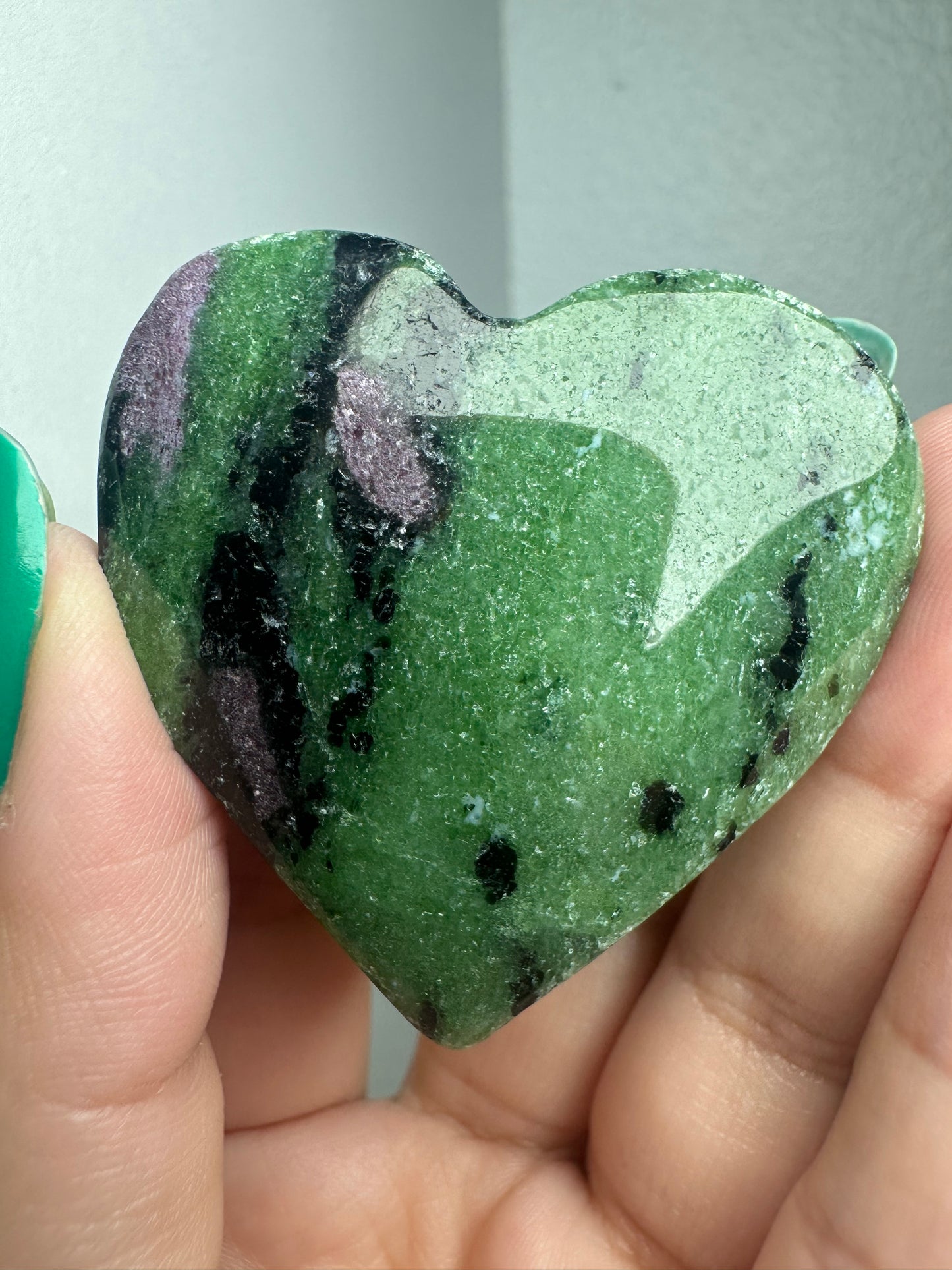Ruby Zoisite Heart