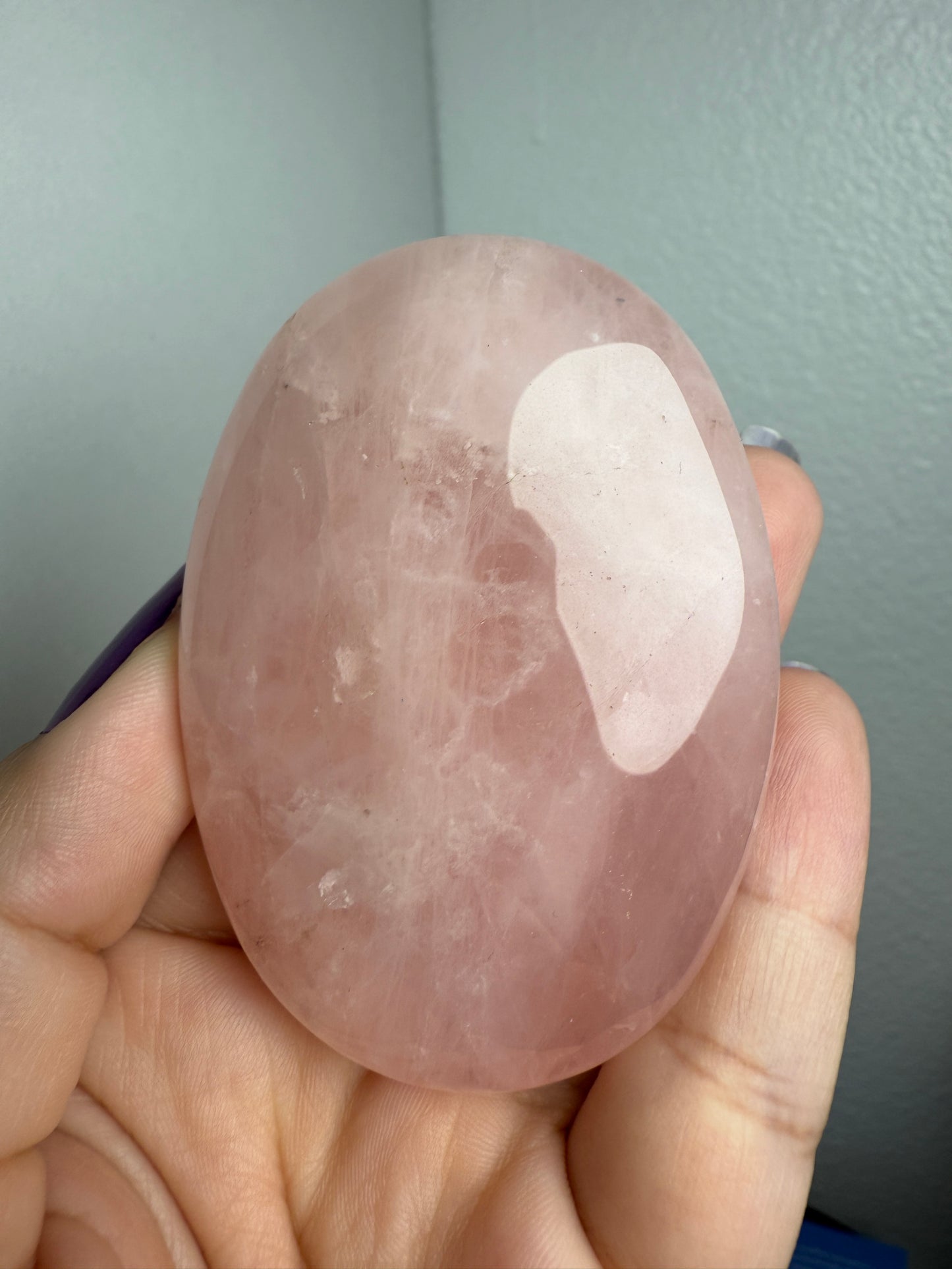 Rose Quartz Palm Stone