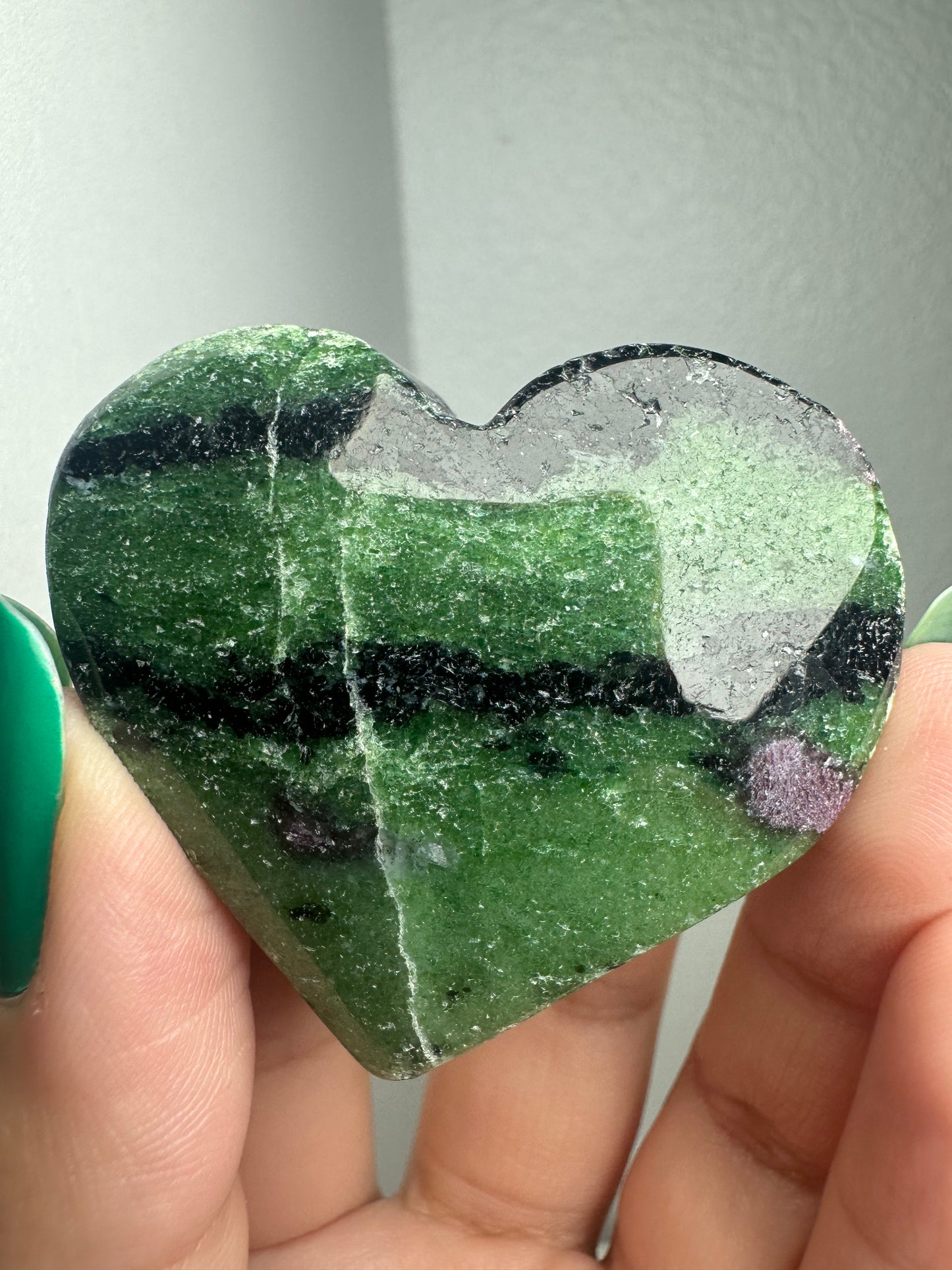 Ruby Zoisite Heart
