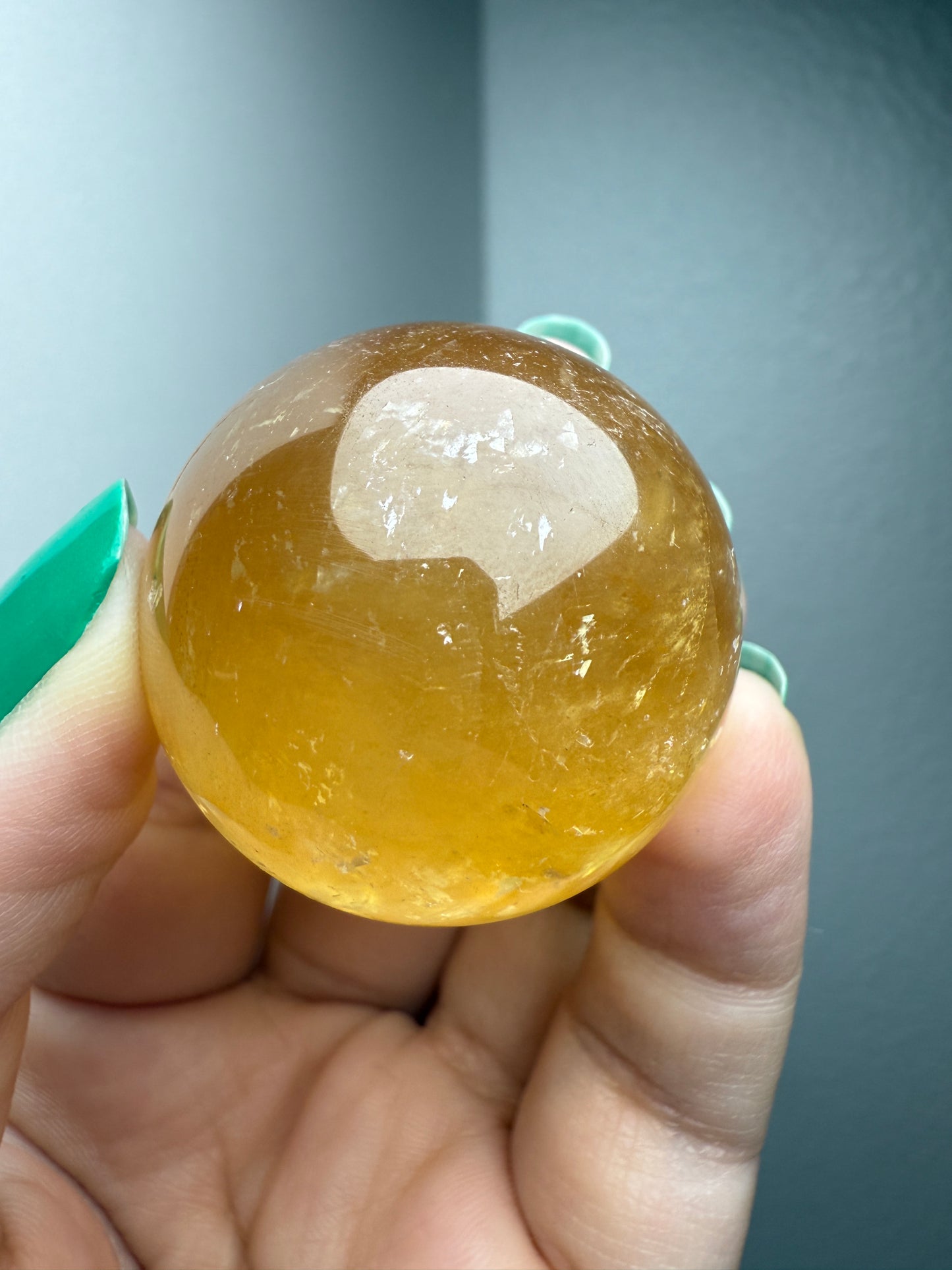Honey Calcite Sphere
