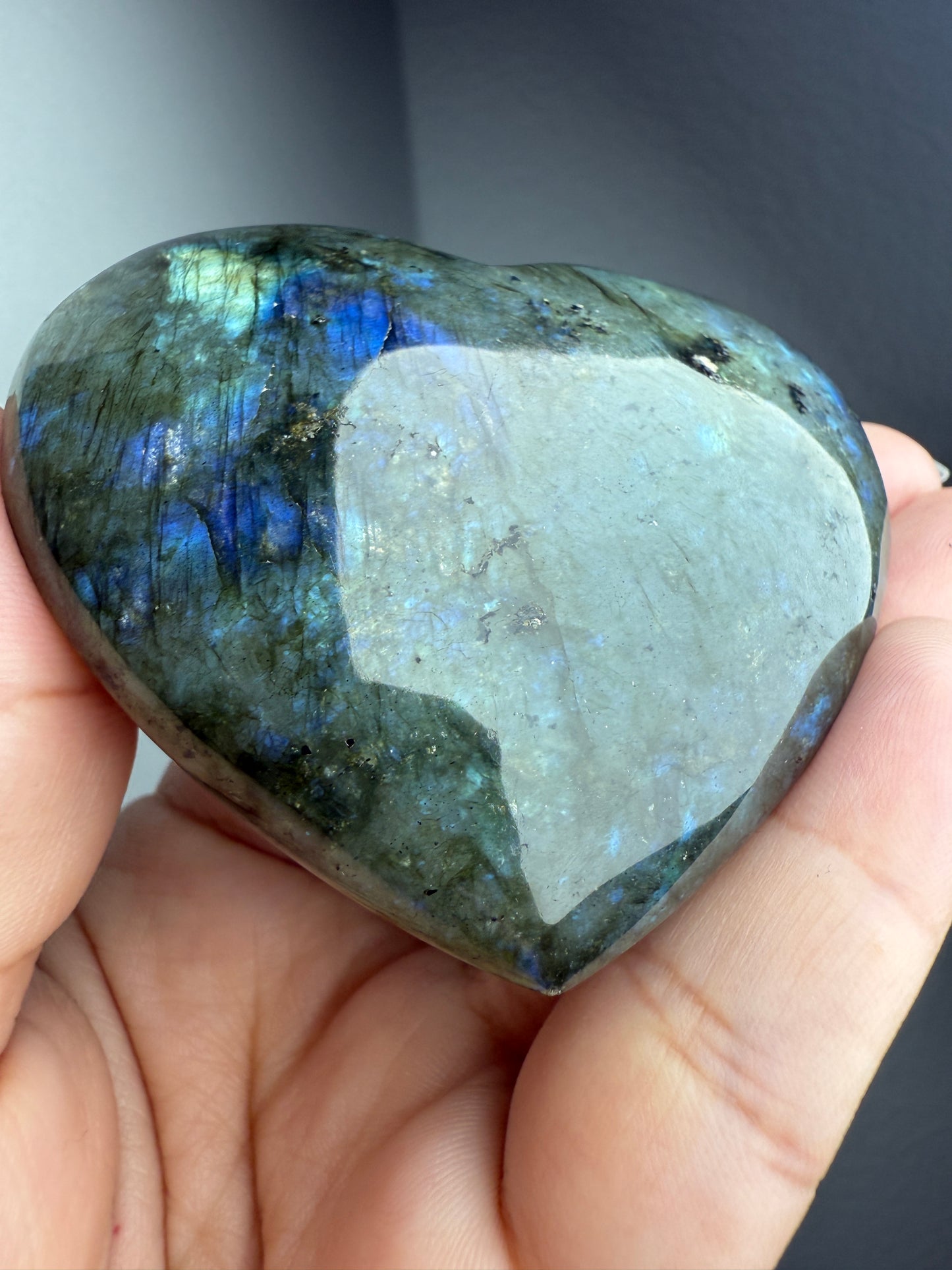 Labradorite Heart
