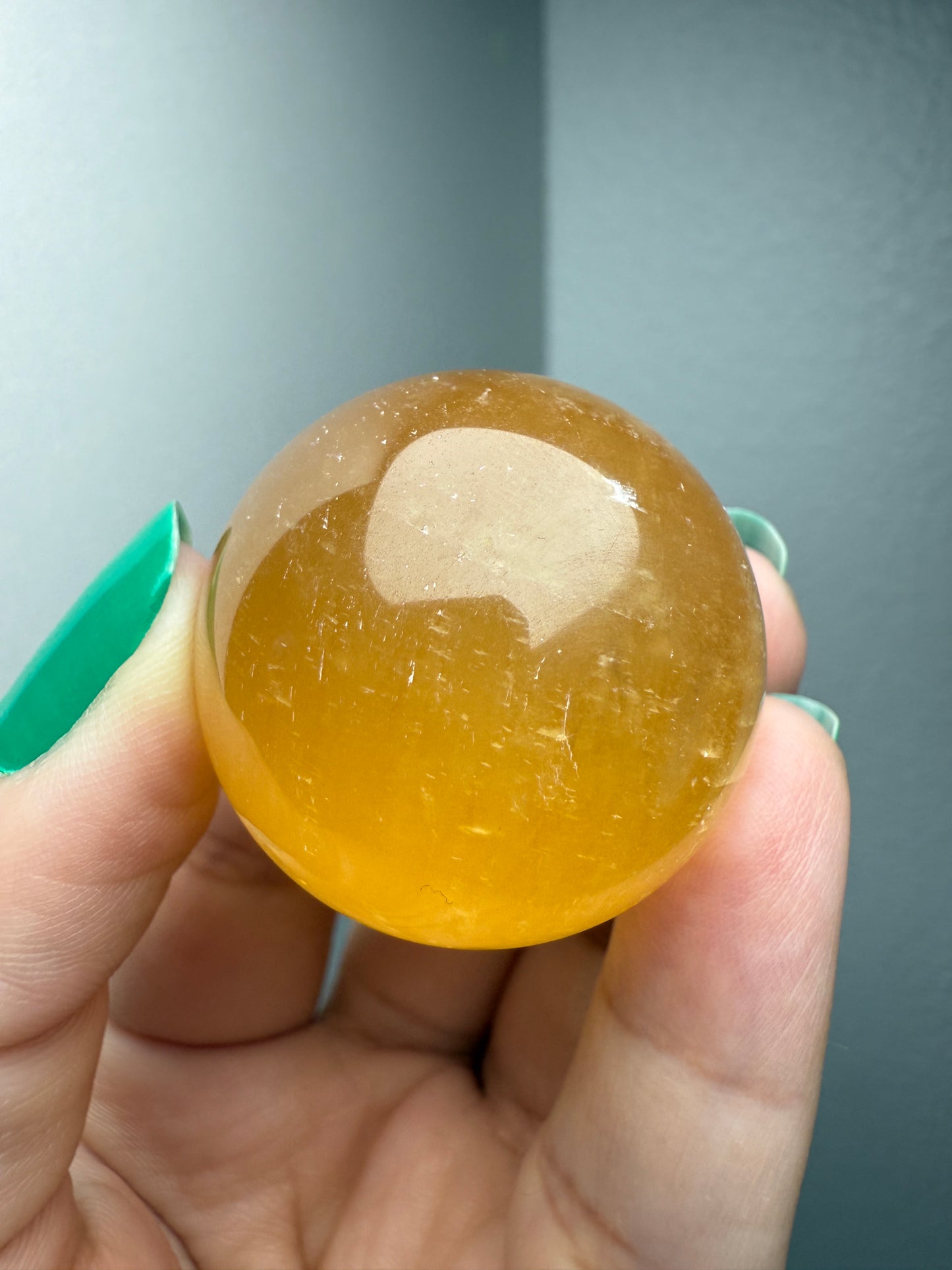 Honey Calcite Sphere