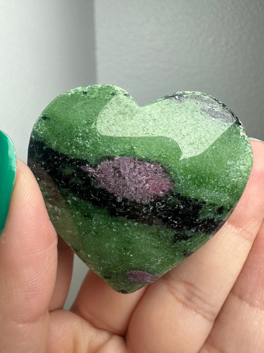 Ruby Zoisite Heart