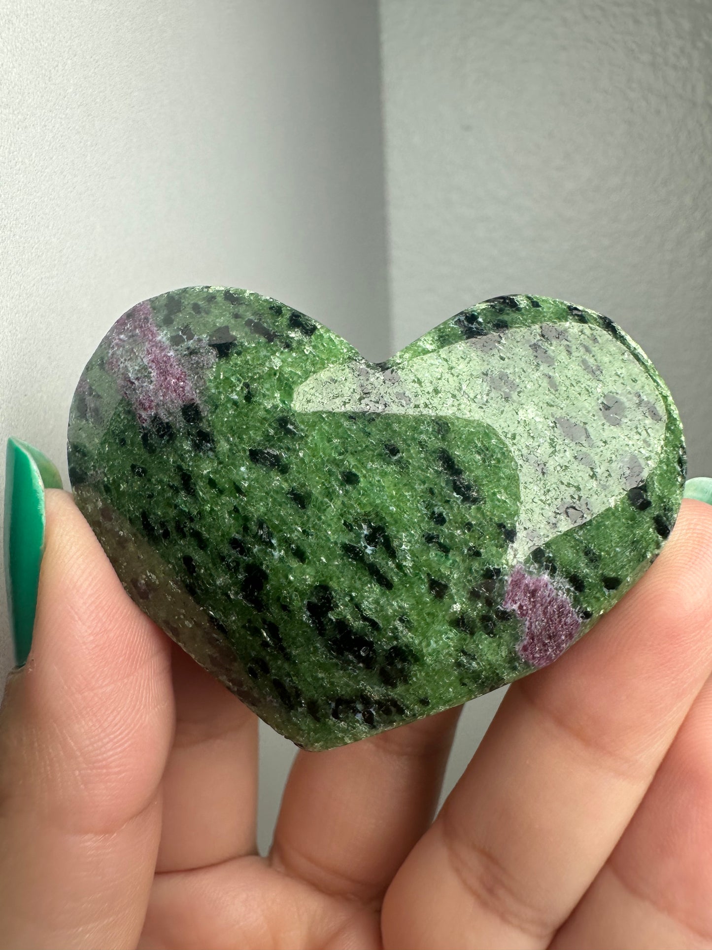 Ruby Zoisite Heart