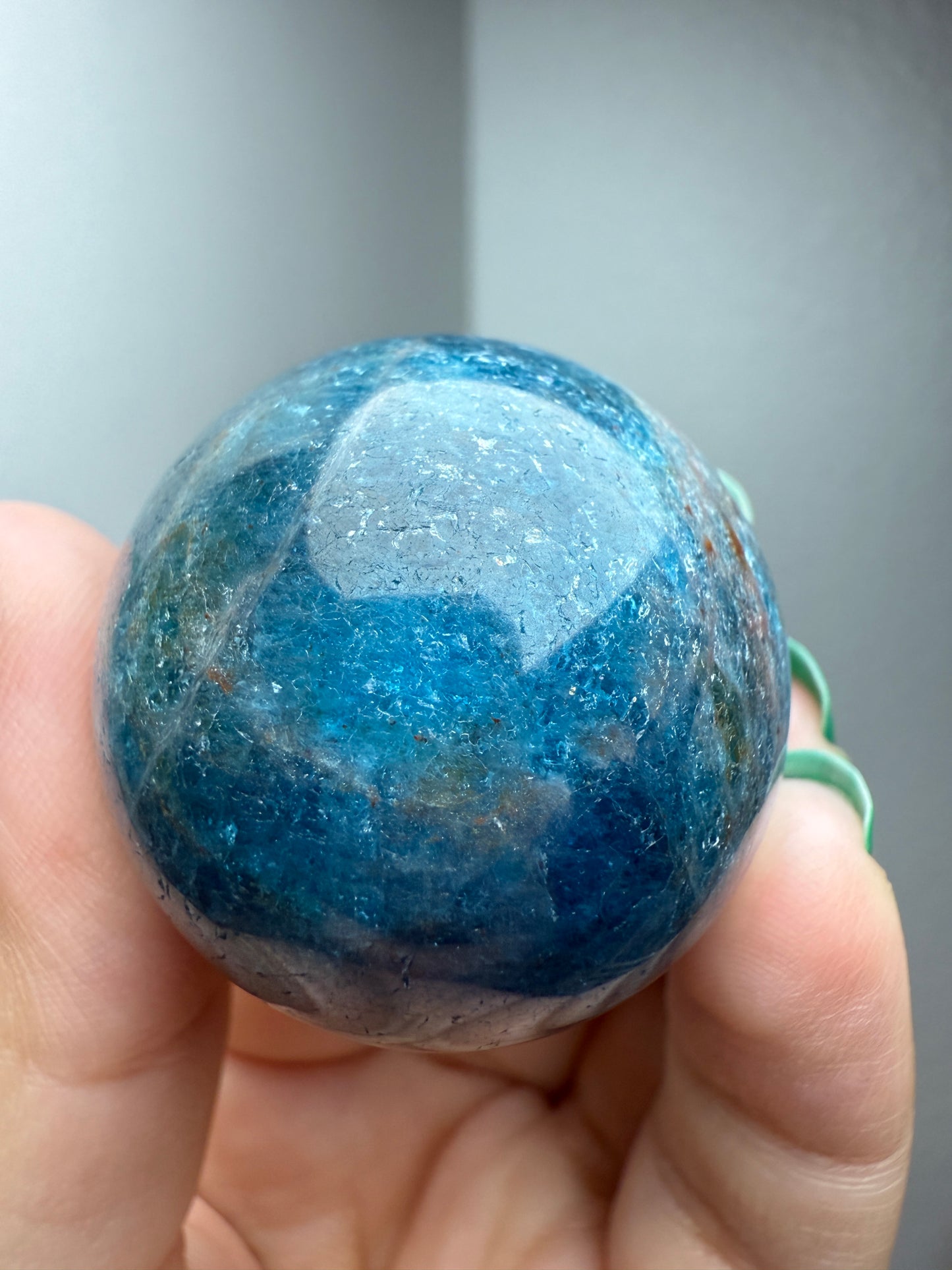 Blue Apatite Sphere