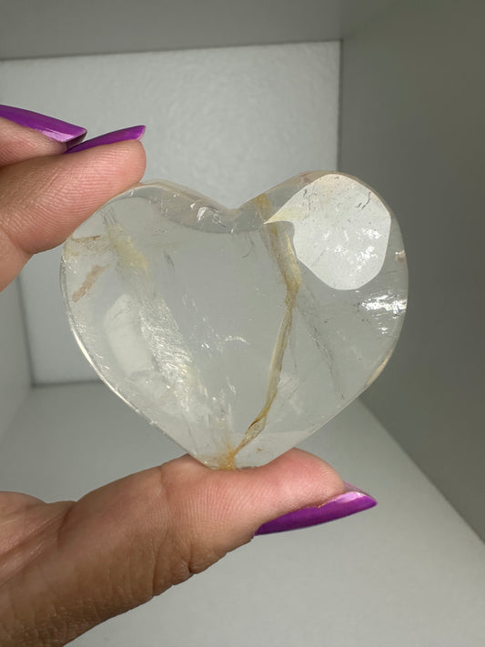 Golden Healer Quartz Heart
