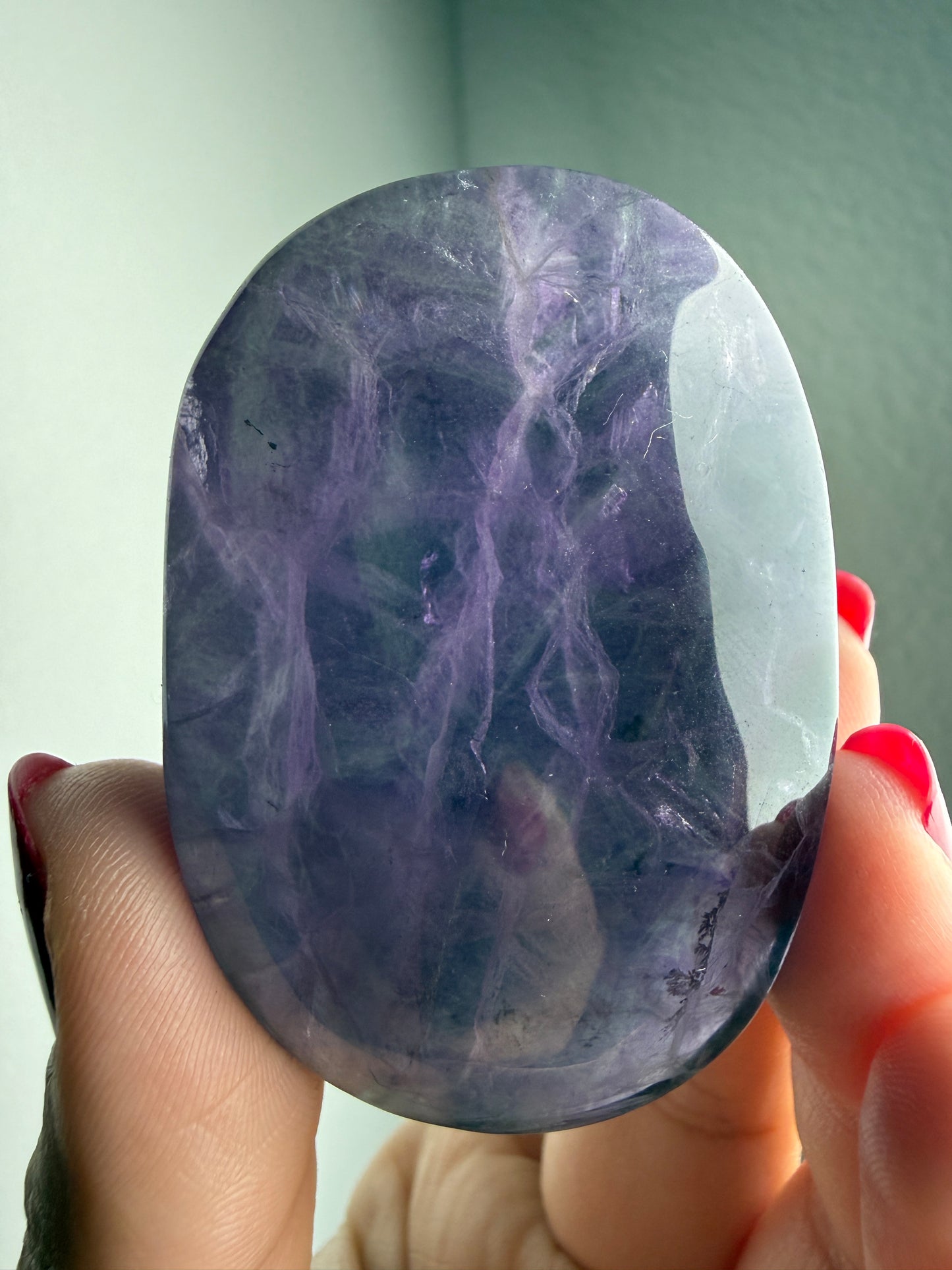 Fluorite Palm Stone