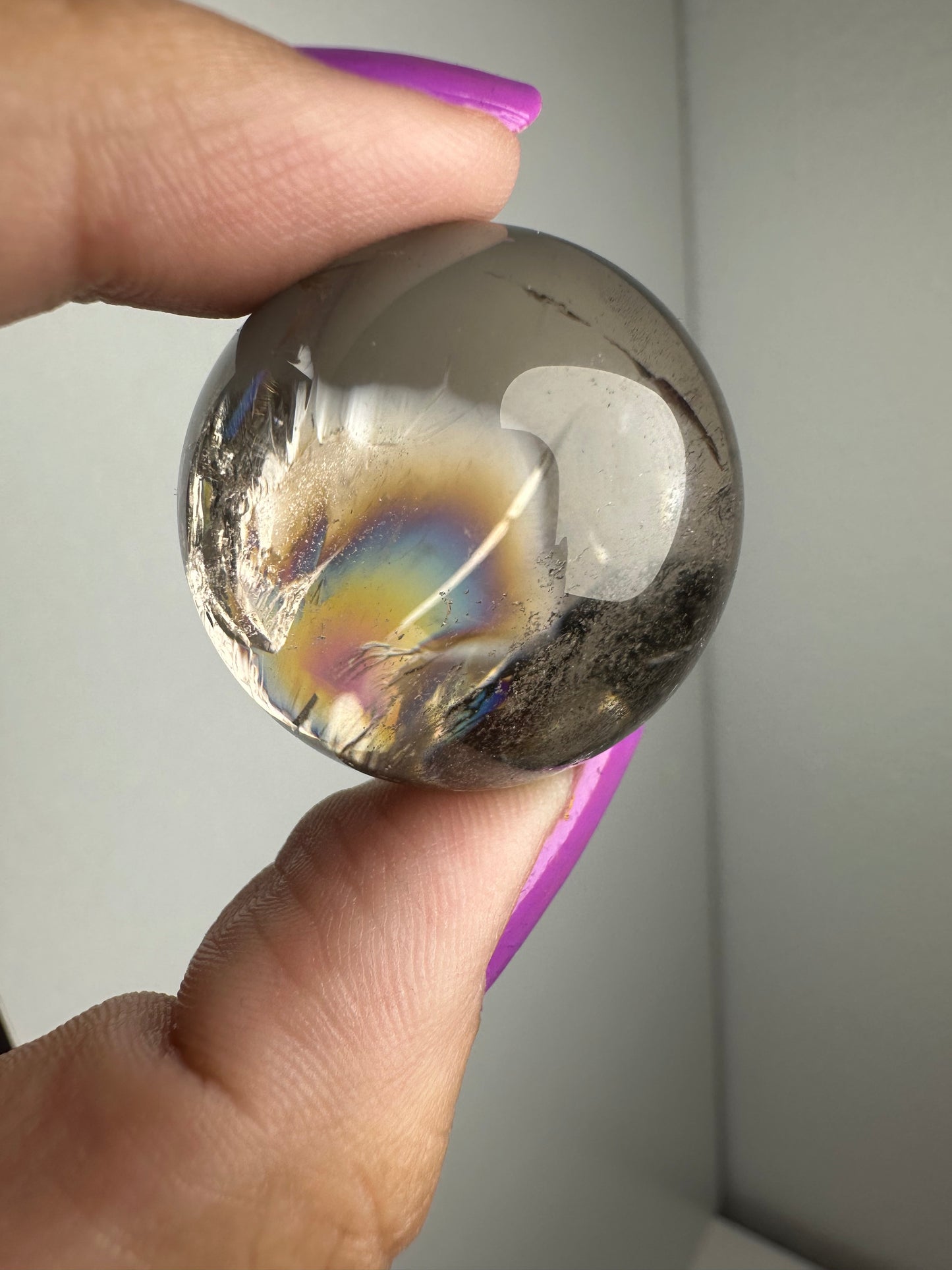 Rainbow Smoky Quartz Sphere
