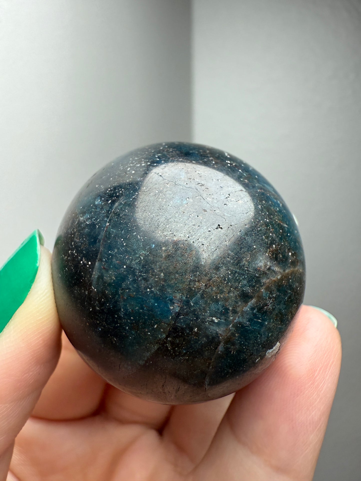 Blue Apatite Sphere