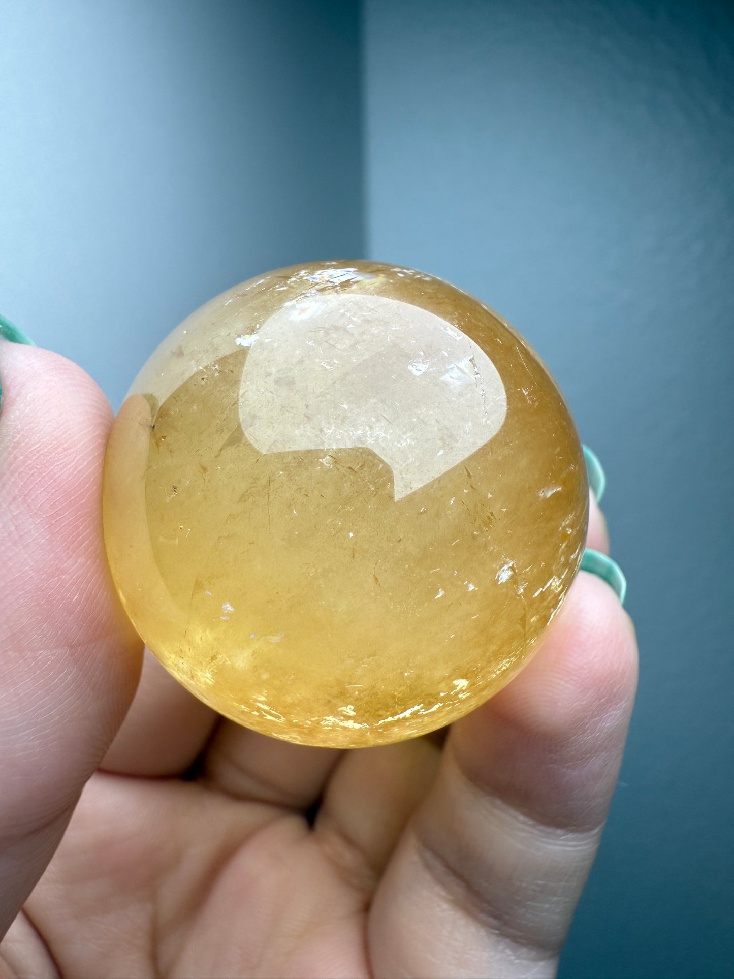 Honey Calcite Sphere