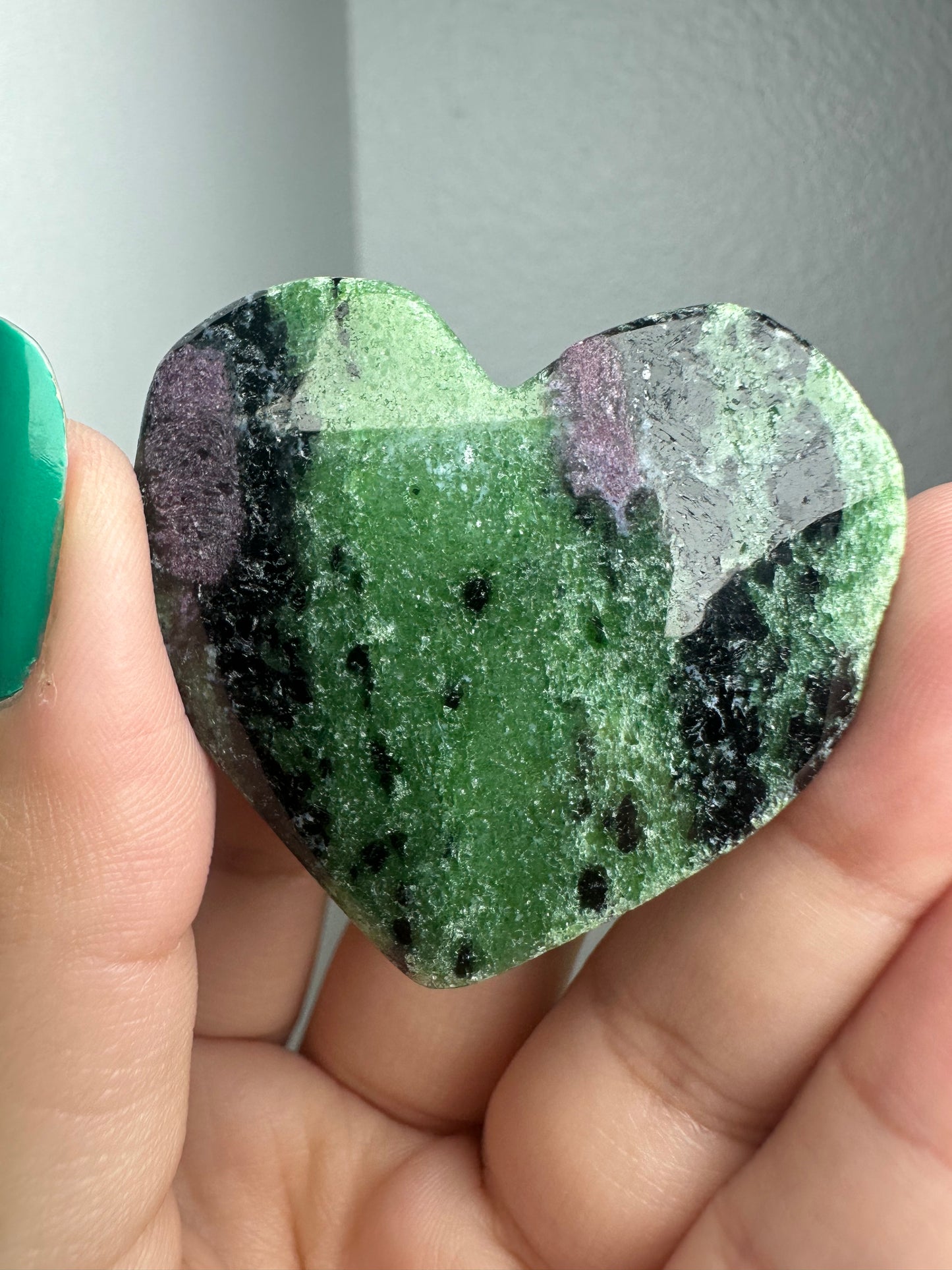 Ruby Zoisite Heart