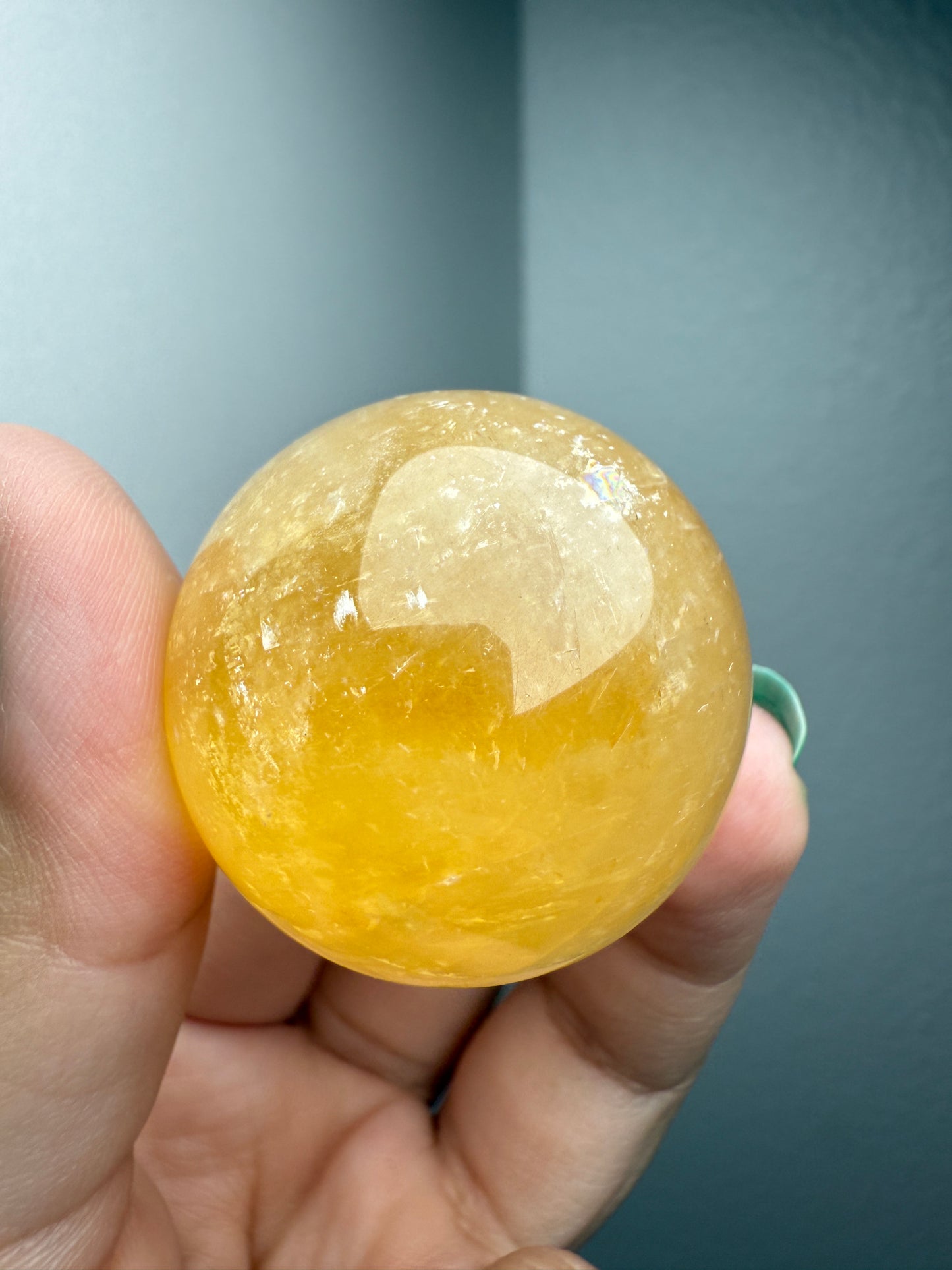 Honey Calcite Sphere