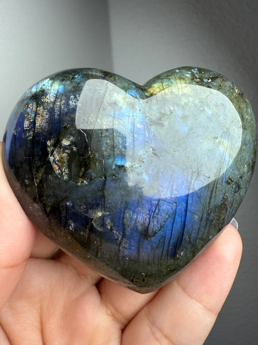 Labradorite Heart