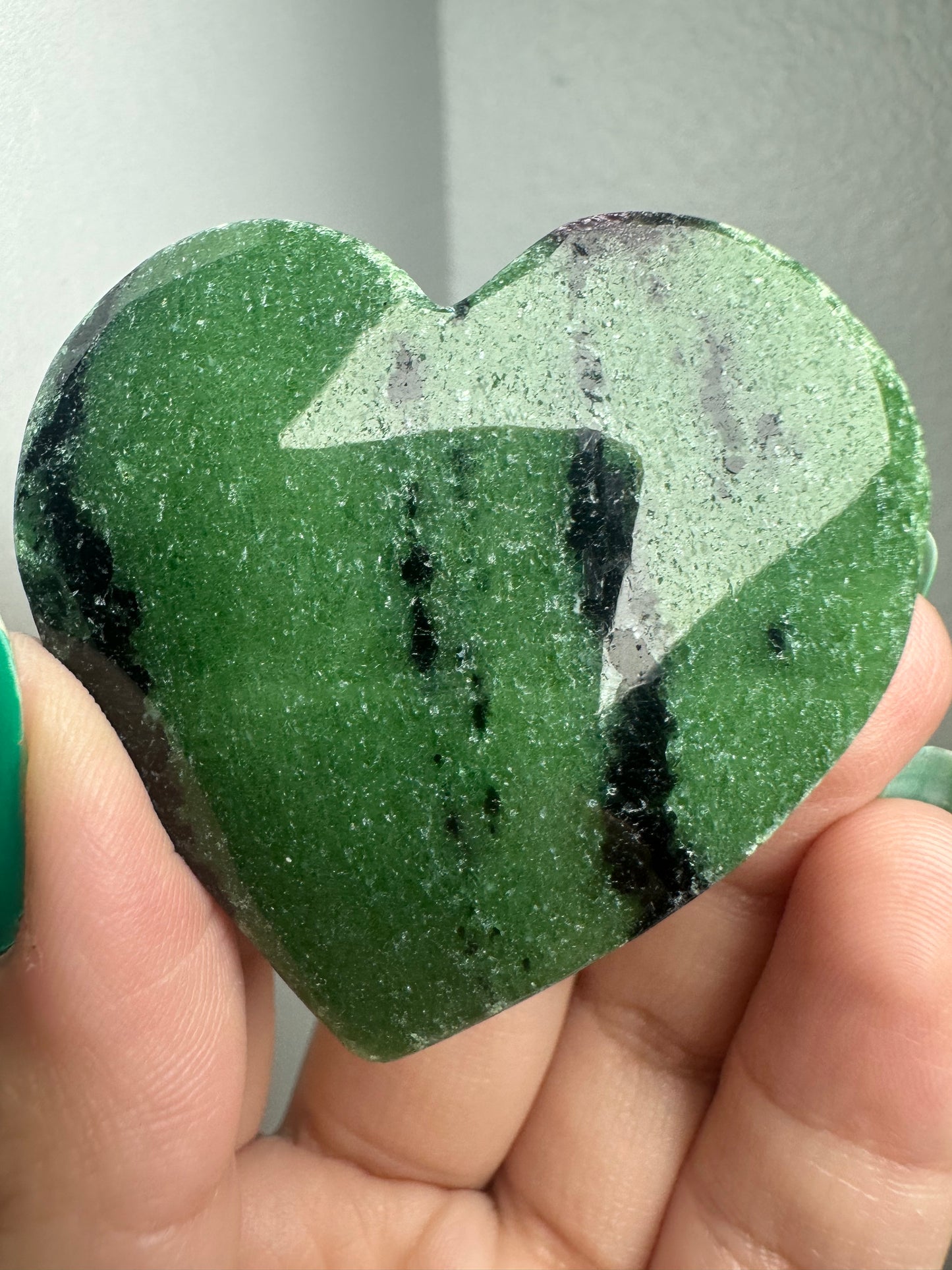 Ruby Zoisite Heart