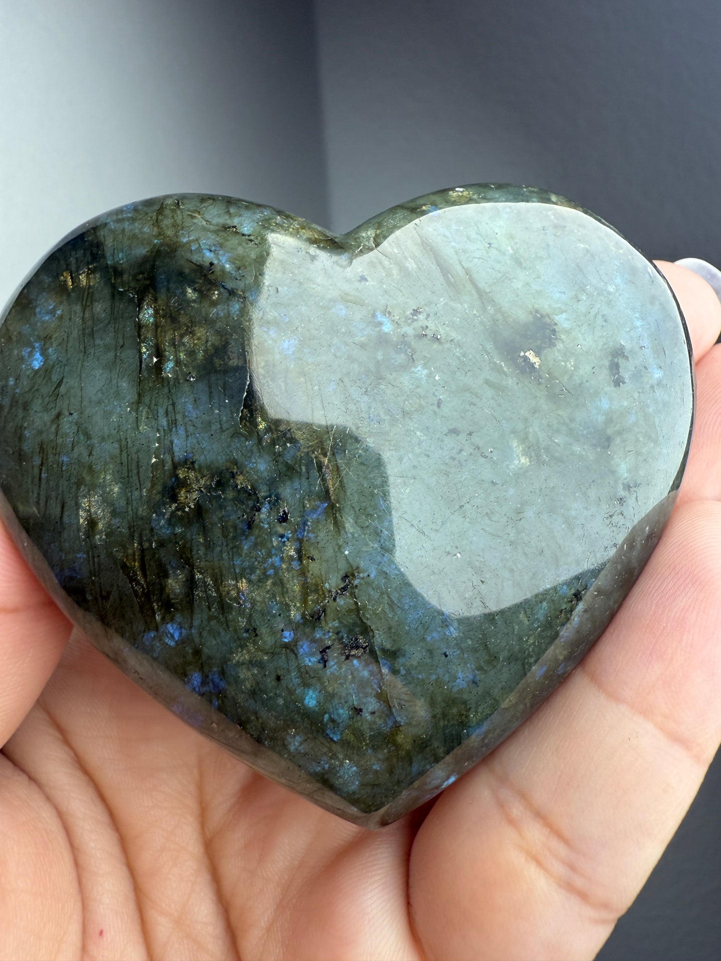Labradorite Heart