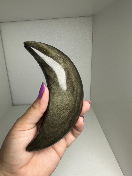 Gold Sheen Obsidian Moon