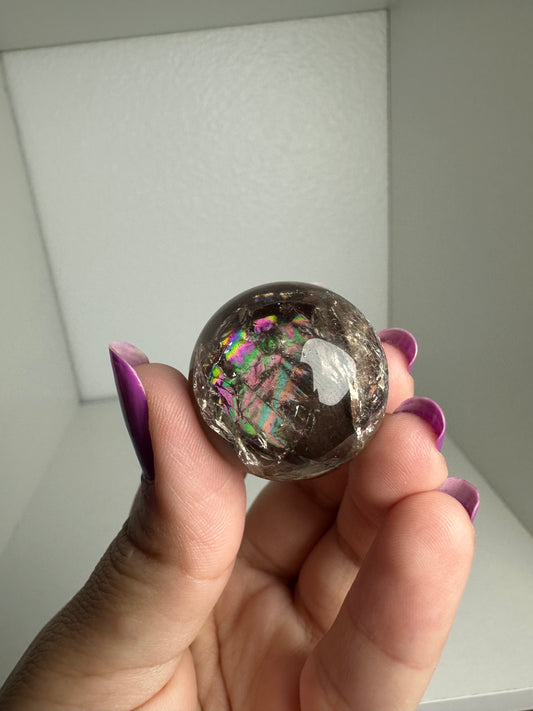 Rainbow Smoky Quartz Sphere