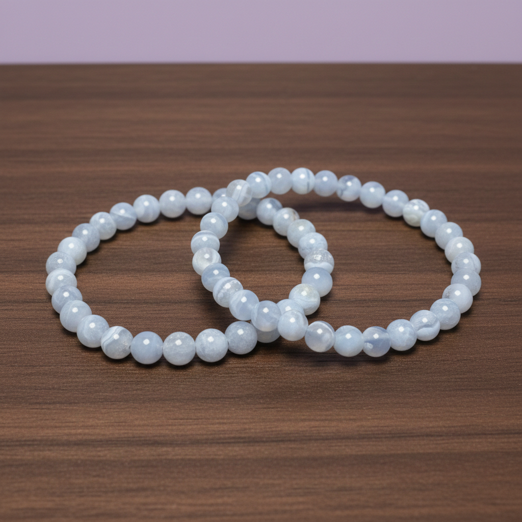 Blue Lace Agate Bracelet | 6mm