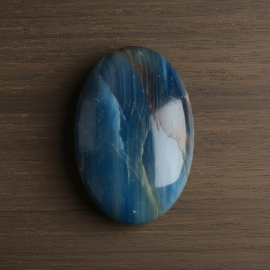 Blue Onyx Palm Stone