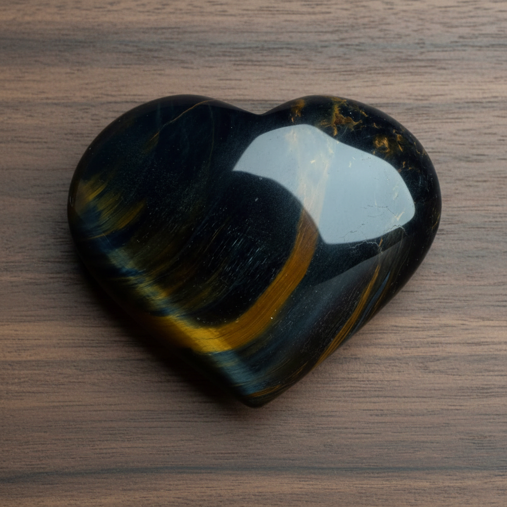 Blue Tiger's Eye Heart