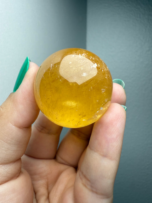 Honey Calcite Sphere