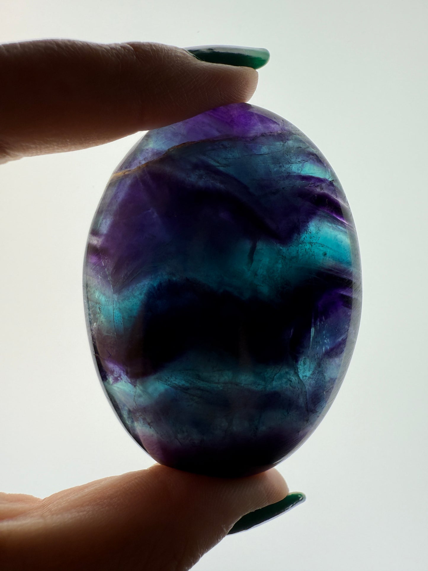 Fluorite Palm Stone
