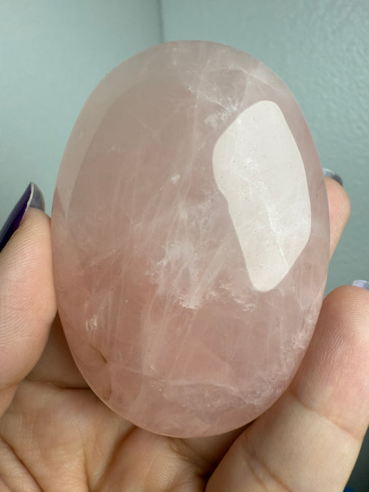 Rose Quartz Palm Stone