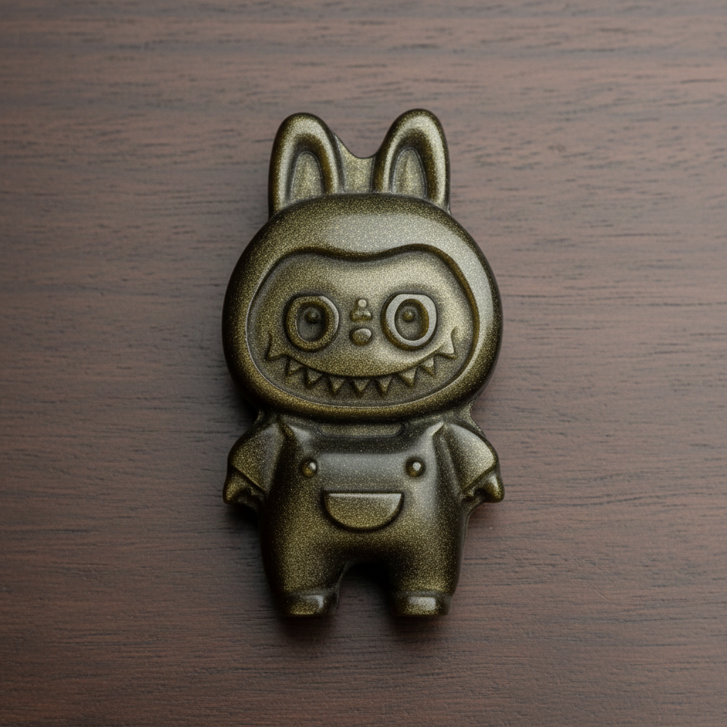 Gold Sheen Obsidian Labubu