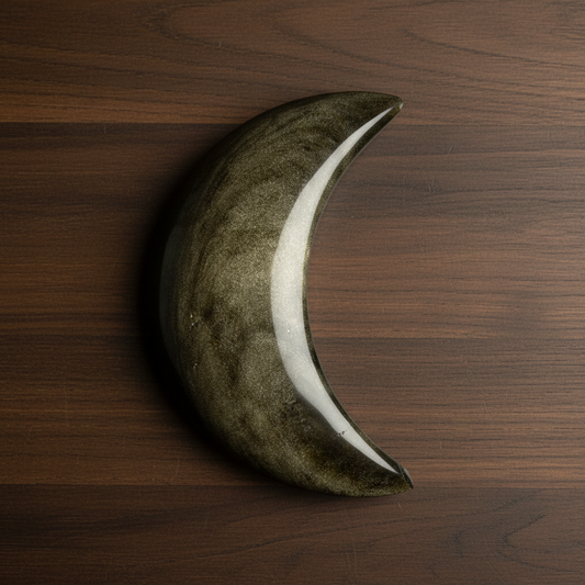 Gold Sheen Obsidian Moon