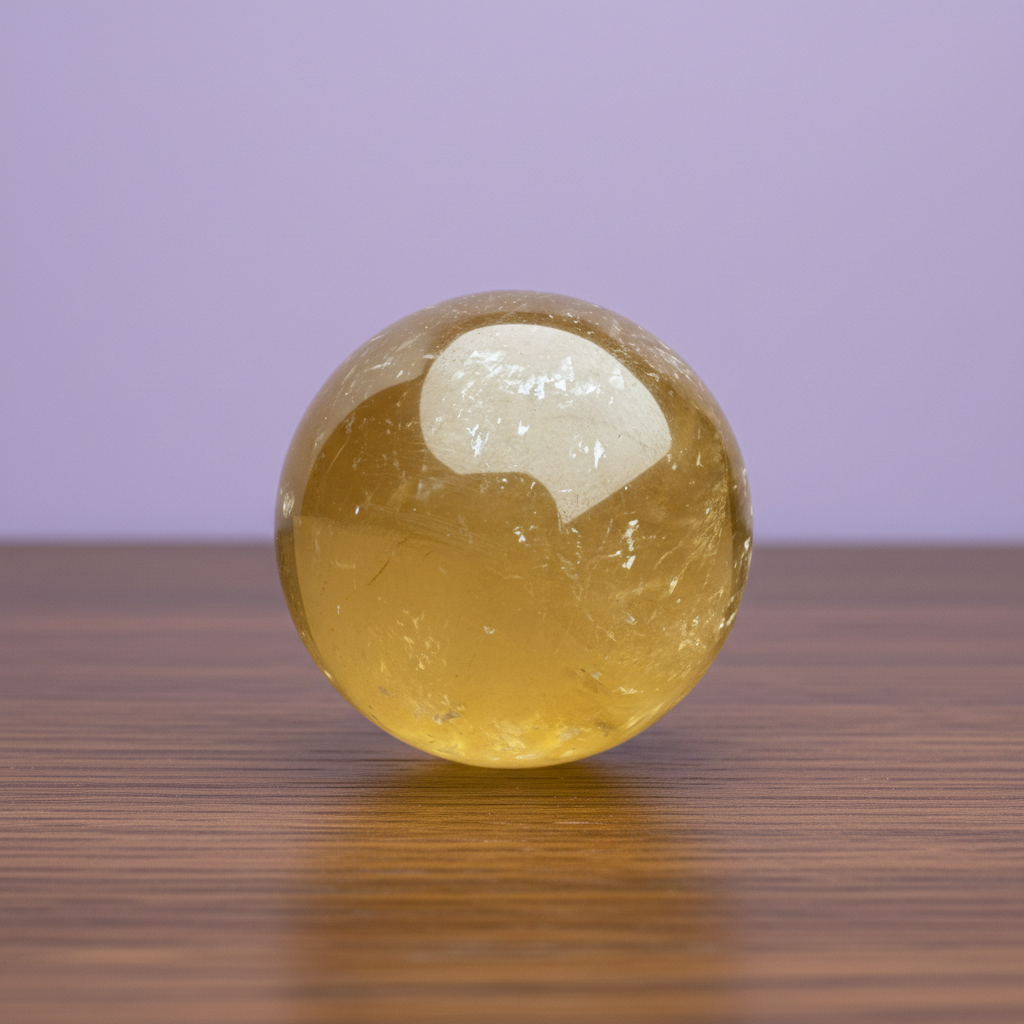 Honey Calcite Sphere