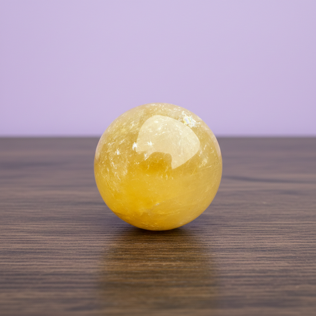 Honey Calcite Sphere