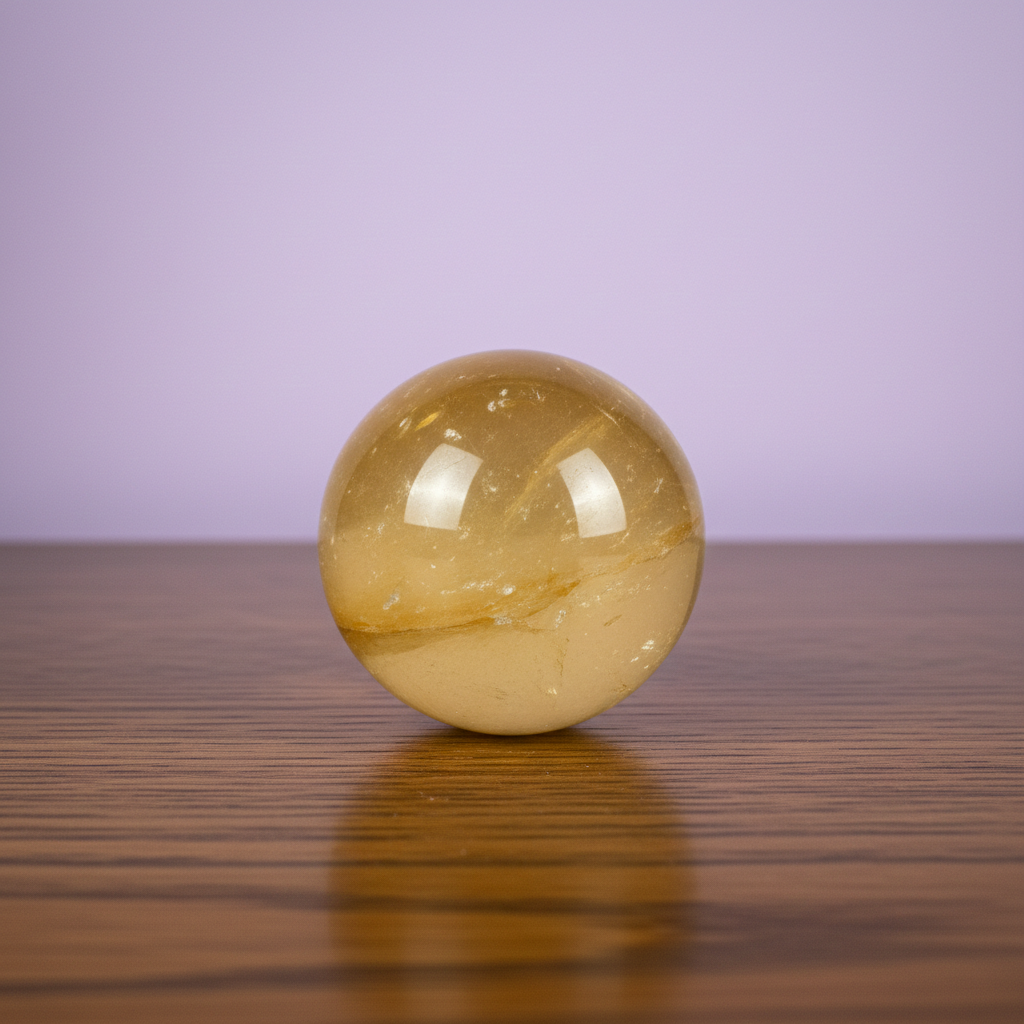 Honey Calcite Sphere