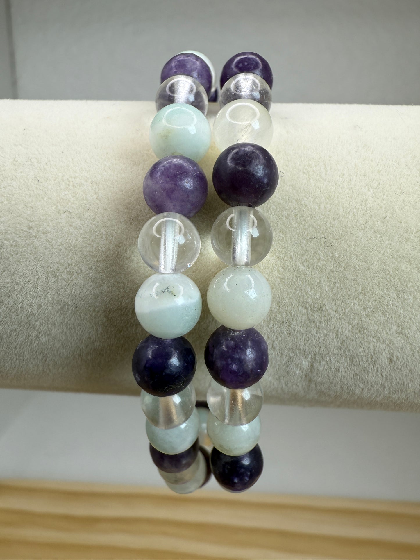 Amazonite w Lepidolite Bracelet