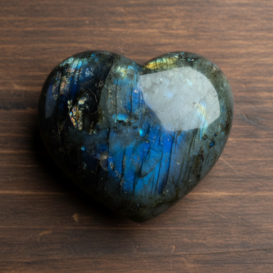 Labradorite Heart