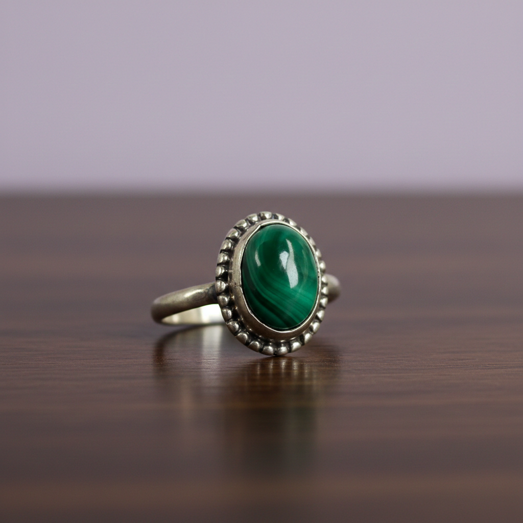 Malachite Sterling Silver Ring