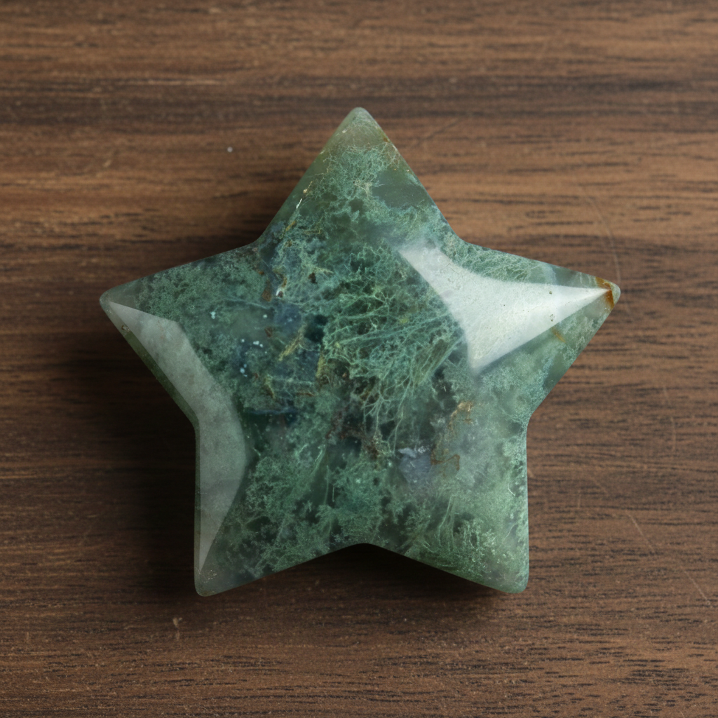 Moss Agate Star