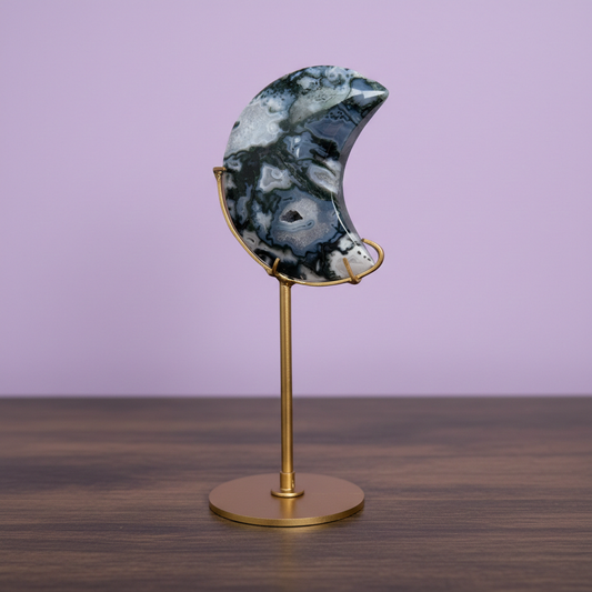Moss agate moon