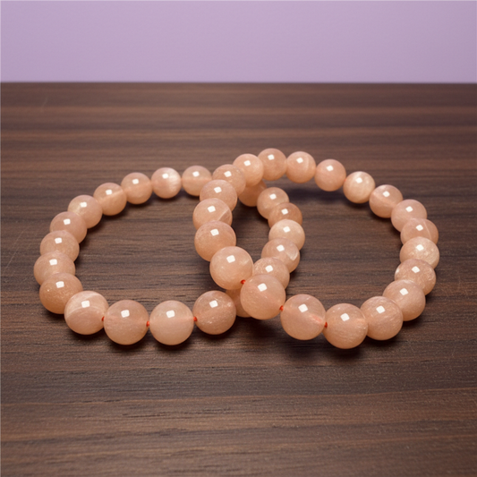 Peach Moonstone Bracelet