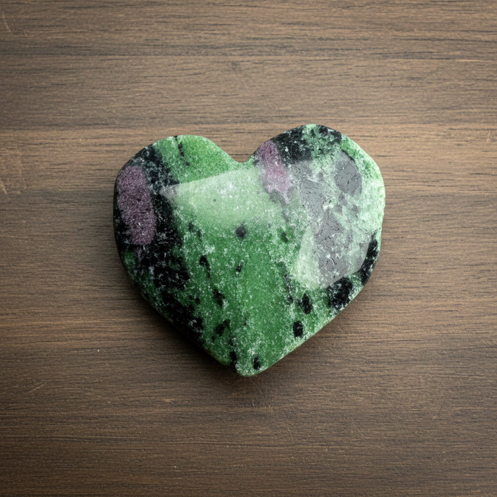 Ruby Zoisite Heart