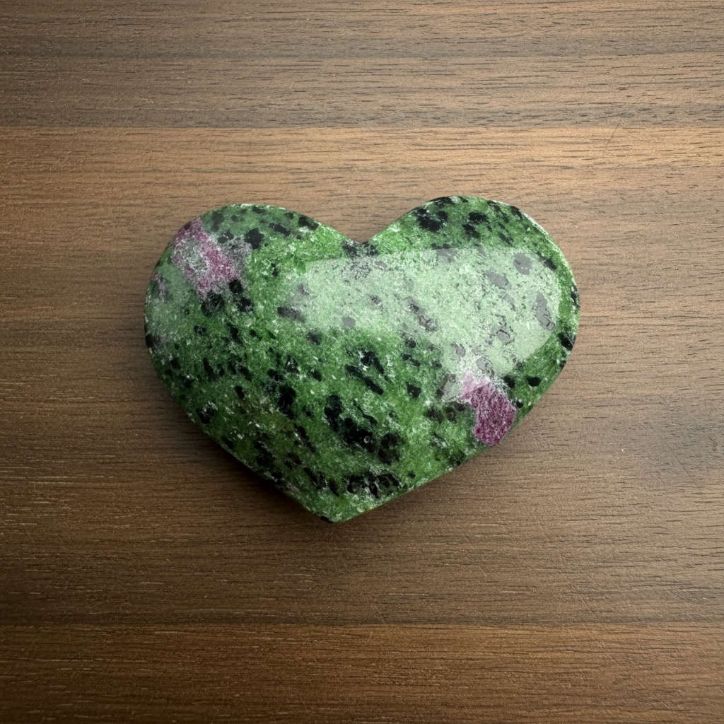 Ruby Zoisite Heart