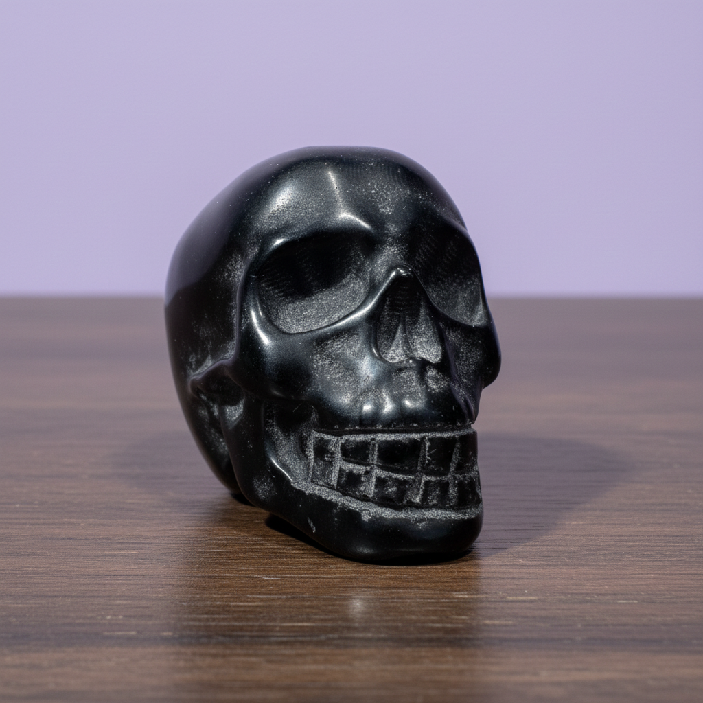 Black Obsidian Skull
