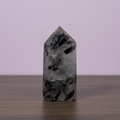 Black Tourmaline in Quartz Tower