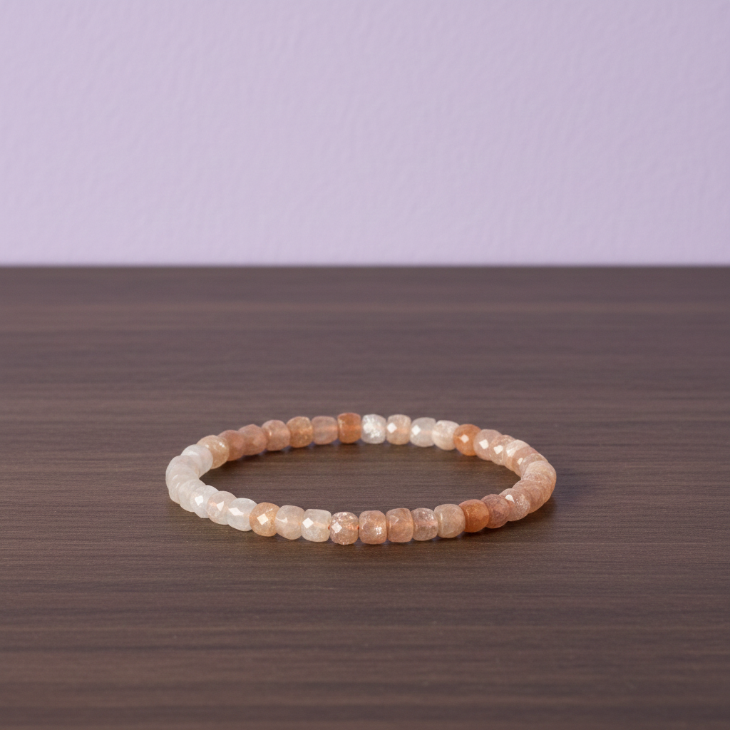 Sunstone 4mm Faceted Bracelet