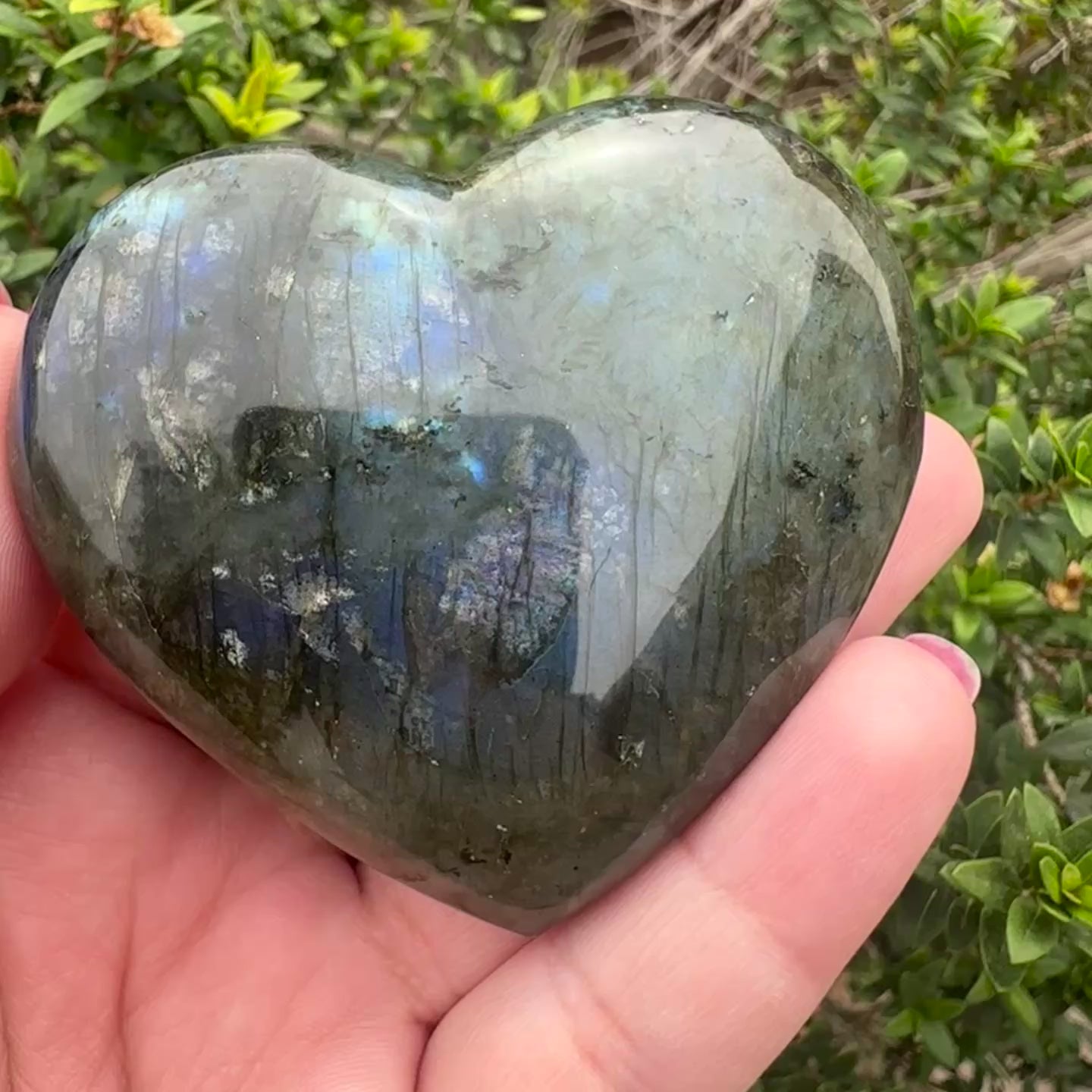 Labradorite Heart