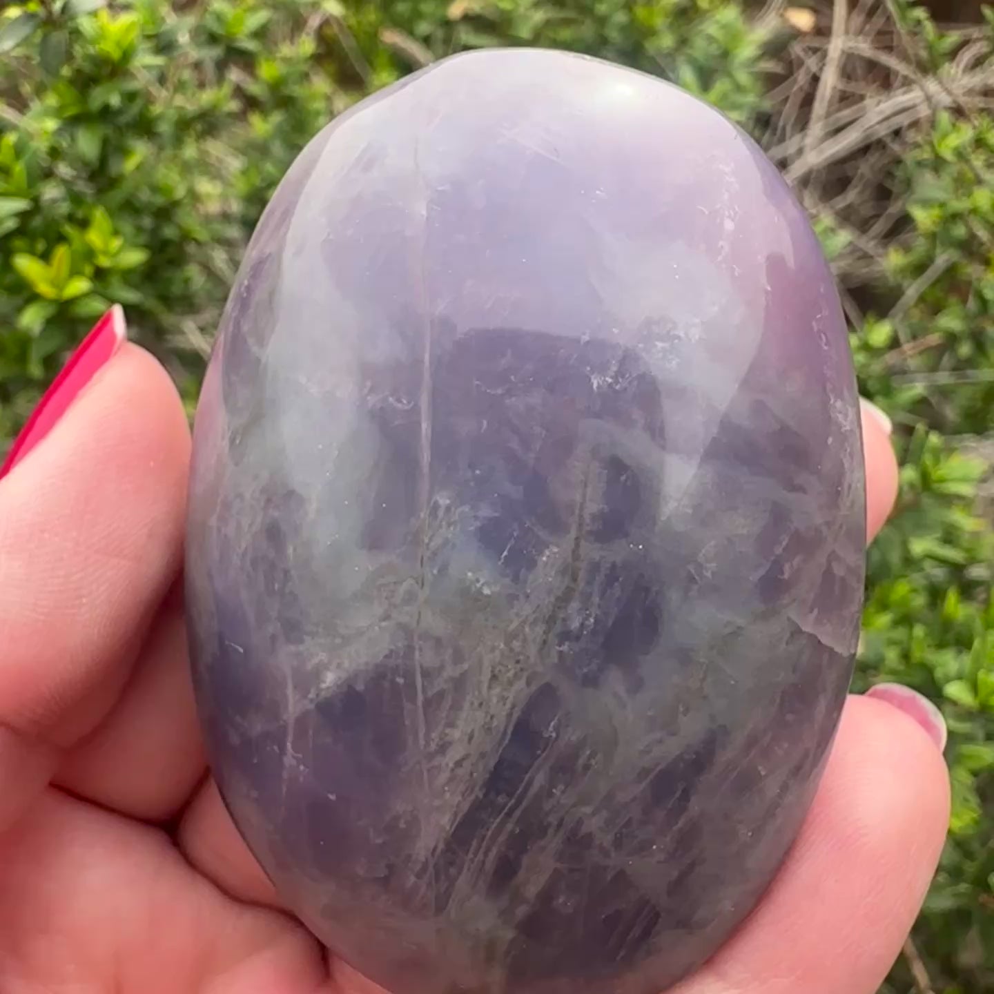 Lavender Rose Quartz Palm Stone